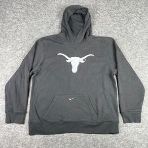 Texas Longhorns Hoodie Boys XL 20 Gray Nike Pocket Swoosh Sweatshirt Football